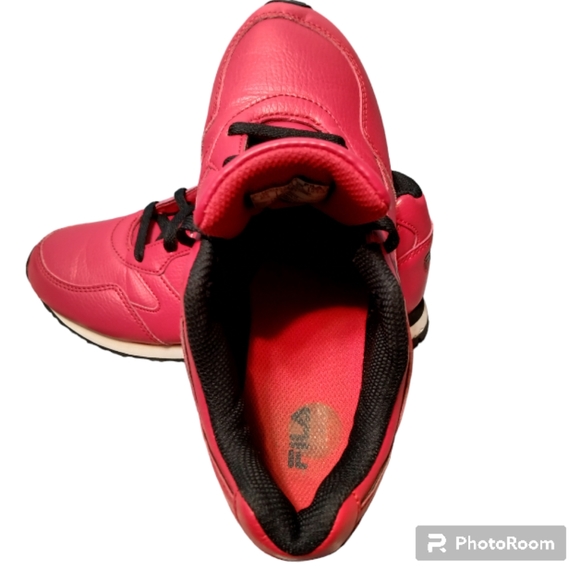 FILA Tennis Shoes, Red with Black Lace's. Lots of Life Left in these Babies! EUC - Picture 4 of 13